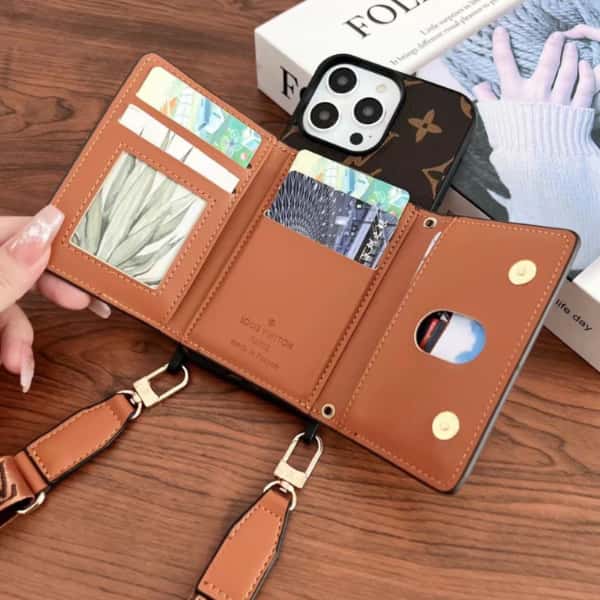 Crossbody Phone Wallet Case For iPhone 11-18 Pro Max Q108