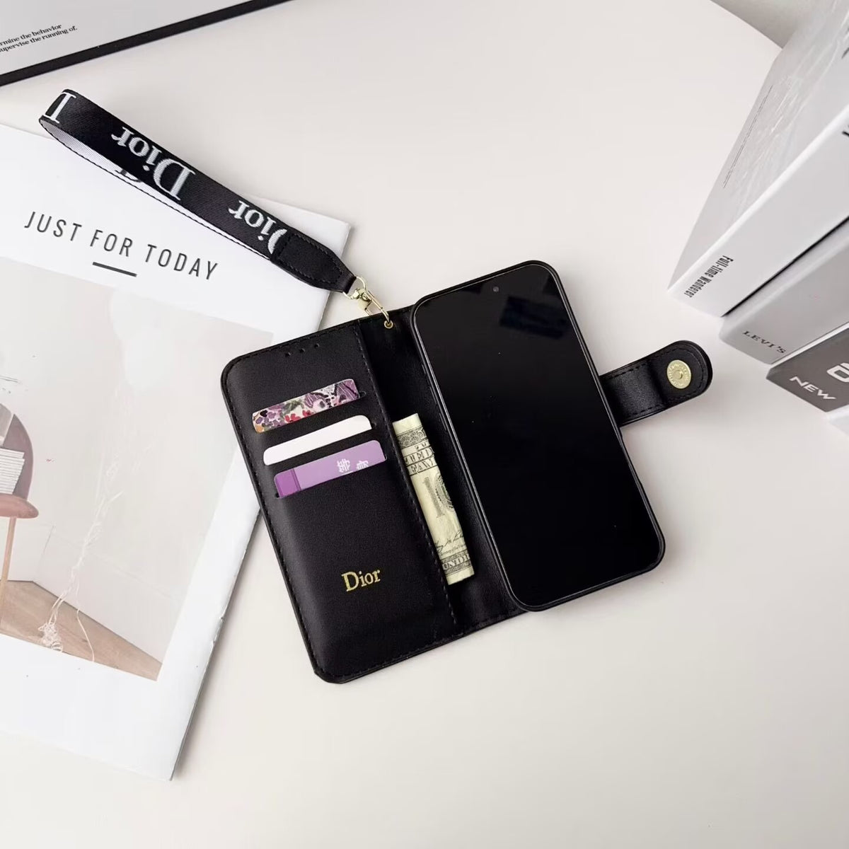 Phone Wallet Case For iPhone 11-18 Pro Max Q174