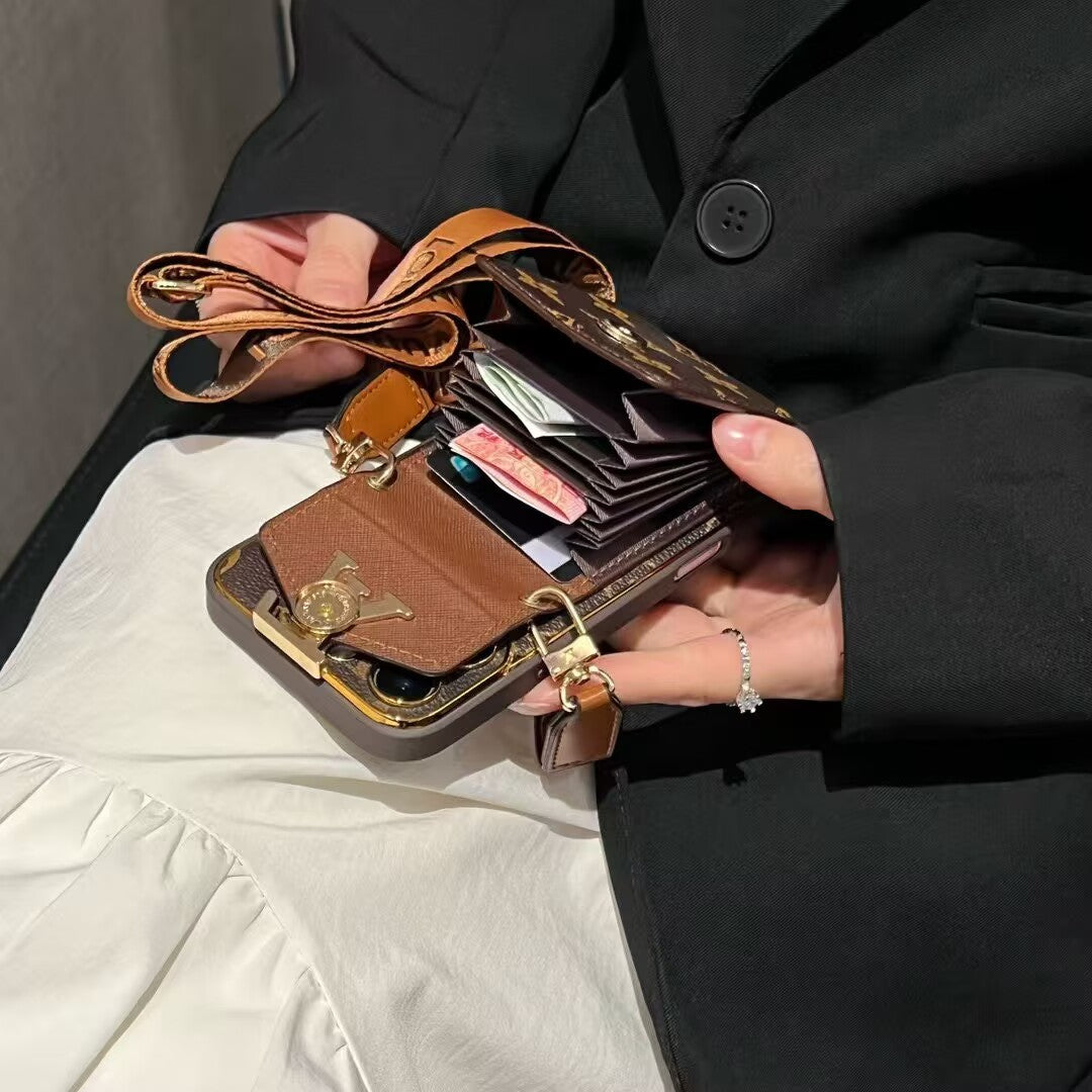 Crossbody Phone Wallet Case For iPhone 11-18 Pro Max Q122