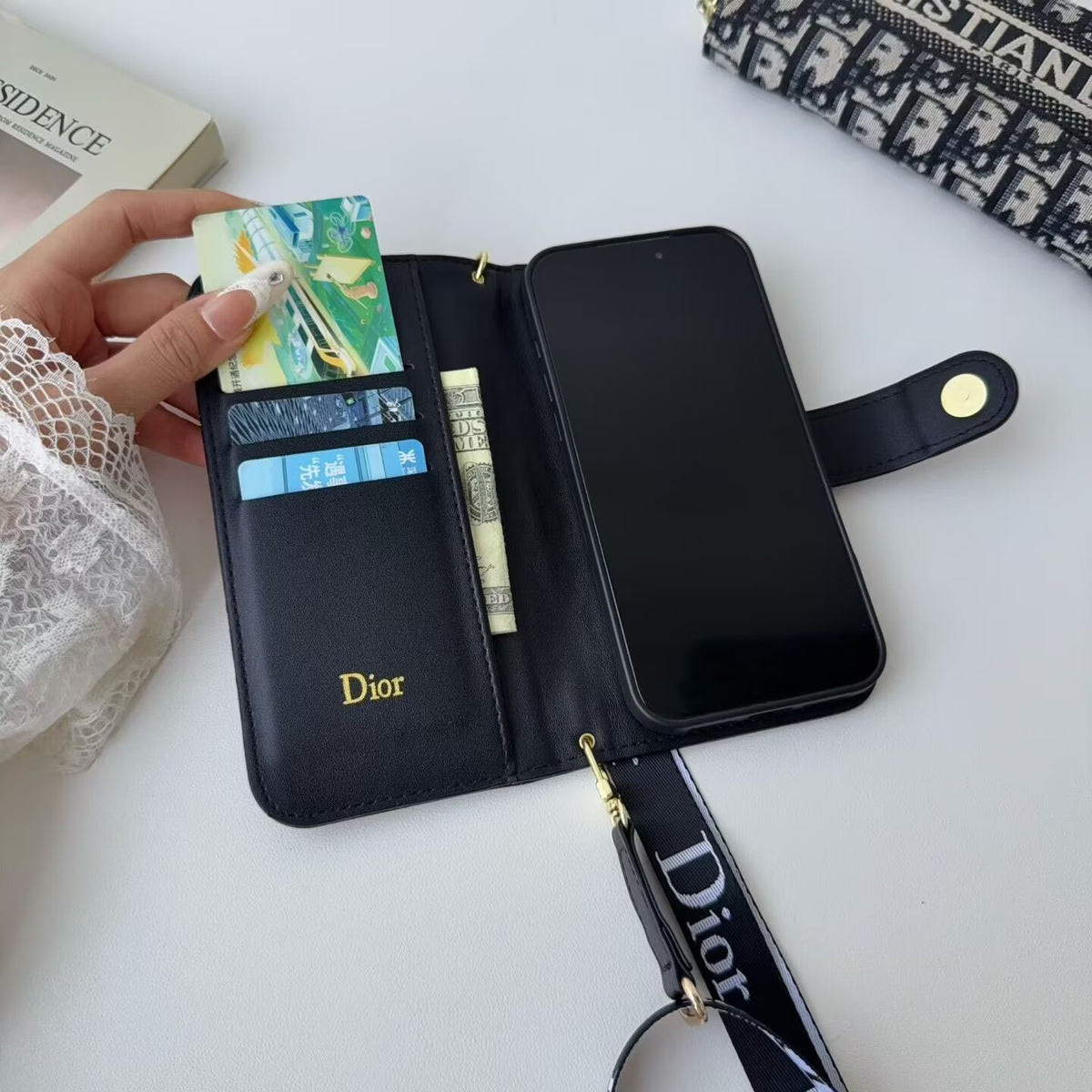 Crossbody Phone Wallet Case For iPhone 11-18 Pro Max Q173