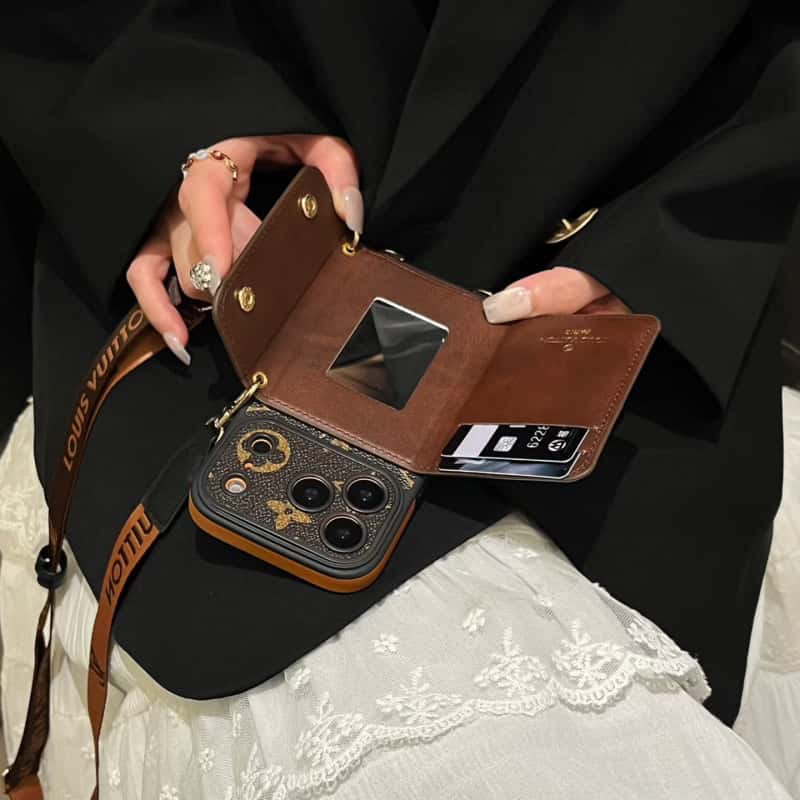 Crossbody Phone Wallet Case For iPhone 11-18 Pro Max Q136