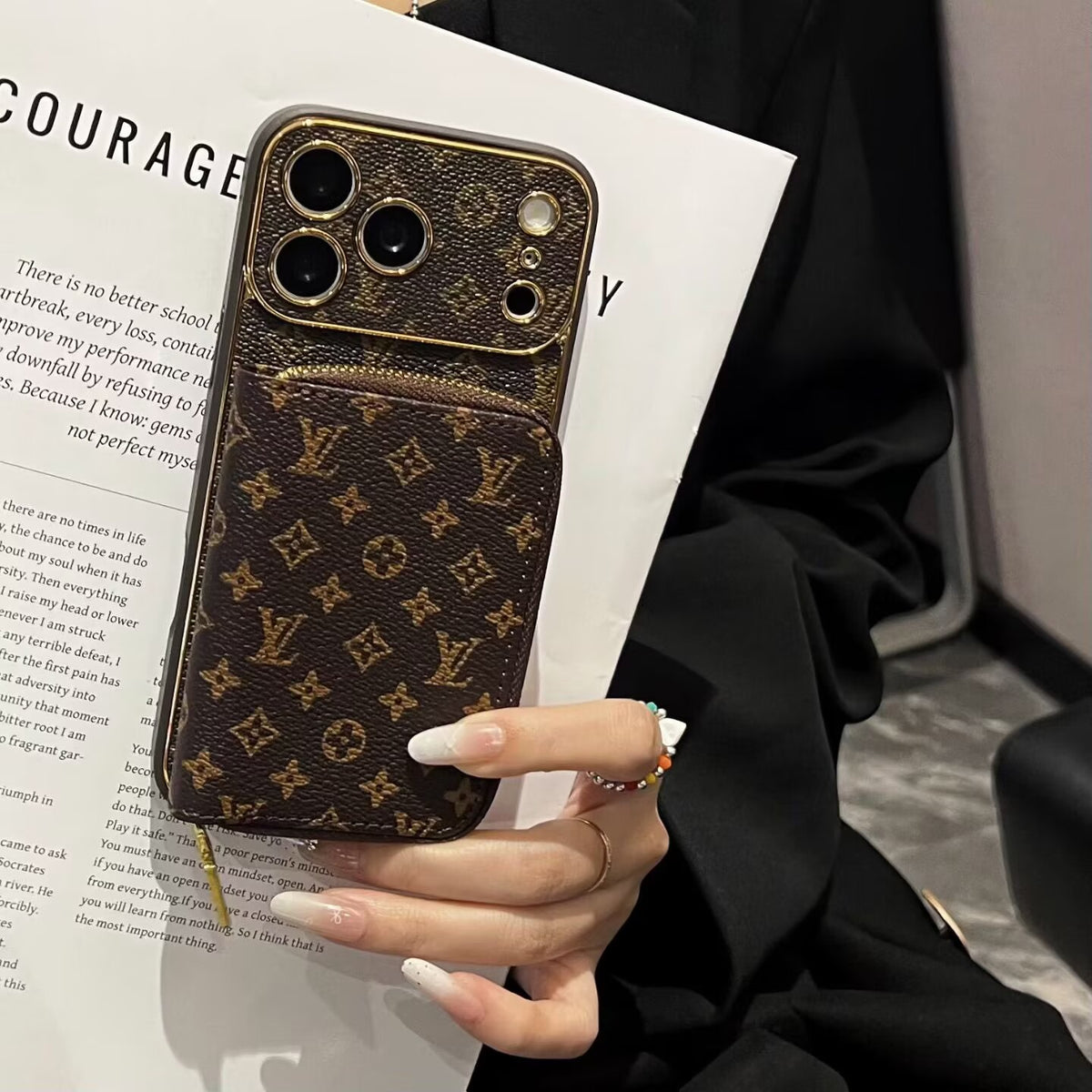 Phone Wallet Case For iPhone 11-18 Pro Max Q135