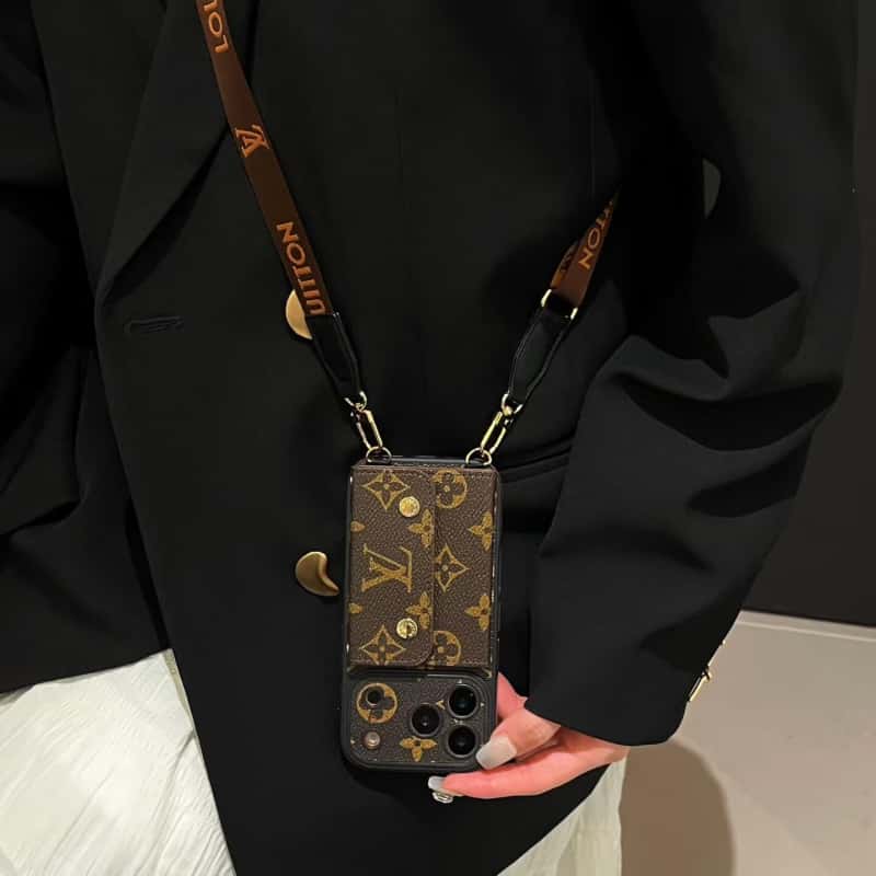 Crossbody Phone Wallet Case For iPhone 11-18 Pro Max Q136