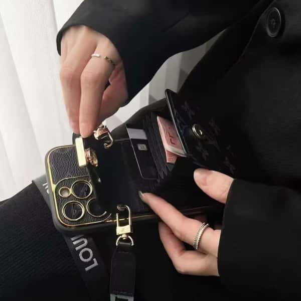 Crossbody Phone Wallet Case For iPhone 11-18 Pro Max Q123
