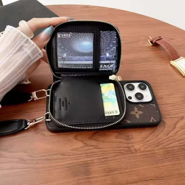 Crossbody Phone Wallet Case For iPhone 11-18 Pro Max Q82