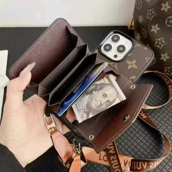 Crossbody Phone Wallet Case For iPhone 11-18 Pro Max Q121