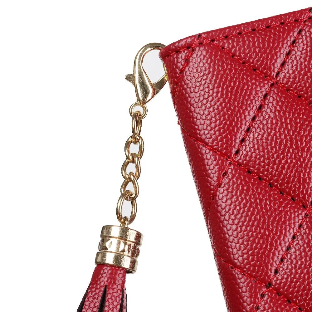 Quilted Leather Wallet Case For iPhone 17/16/15/14/13/12/11 Pro Max MagSafe Q11 - QuiltedCases