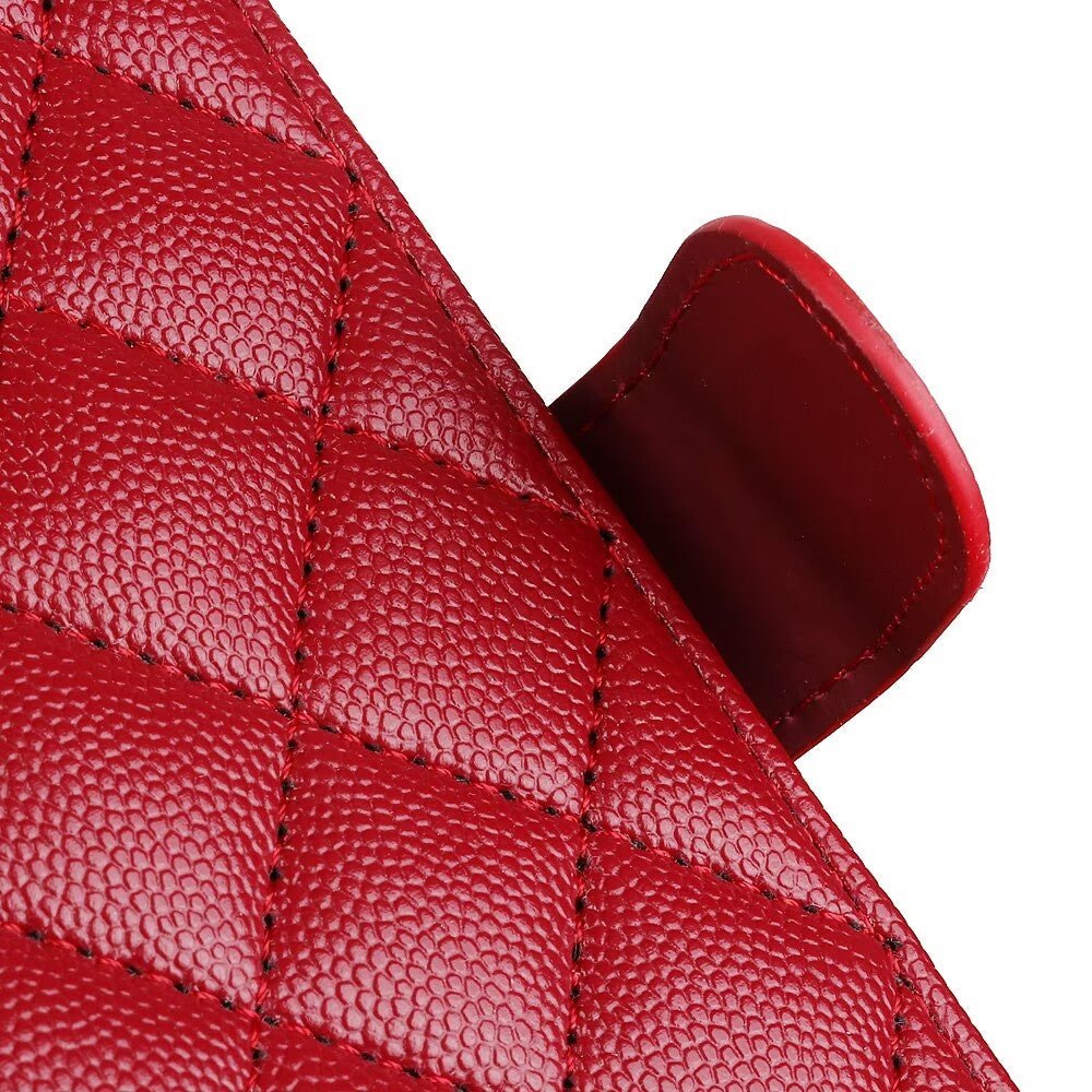 Quilted Leather Wallet Case For iPhone 17/16/15/14/13/12/11 Pro Max MagSafe Q11 - QuiltedCases