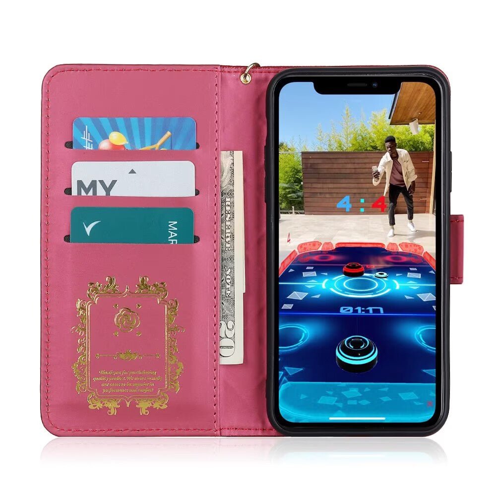 Quilted Leather Wallet Case For iPhone 17/16/15/14/13/12/11 Pro Max MagSafe Q12 - QuiltedCases
