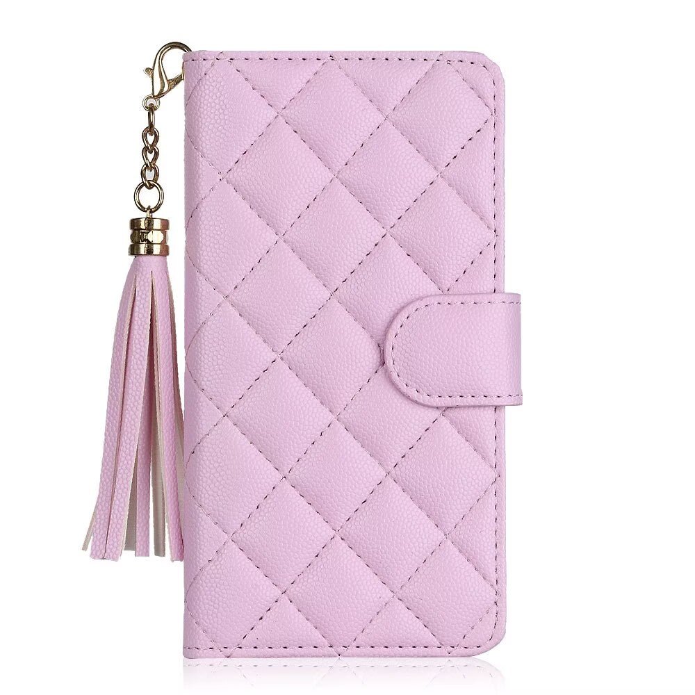 Quilted Leather Wallet Case For iPhone 17/16/15/14/13/12/11 Pro Max MagSafe Q12 - QuiltedCases