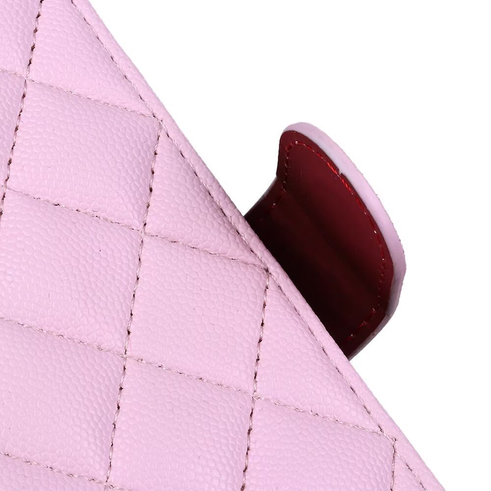 Quilted Leather Wallet Case For iPhone 17/16/15/14/13/12/11 Pro Max MagSafe Q12 - QuiltedCases