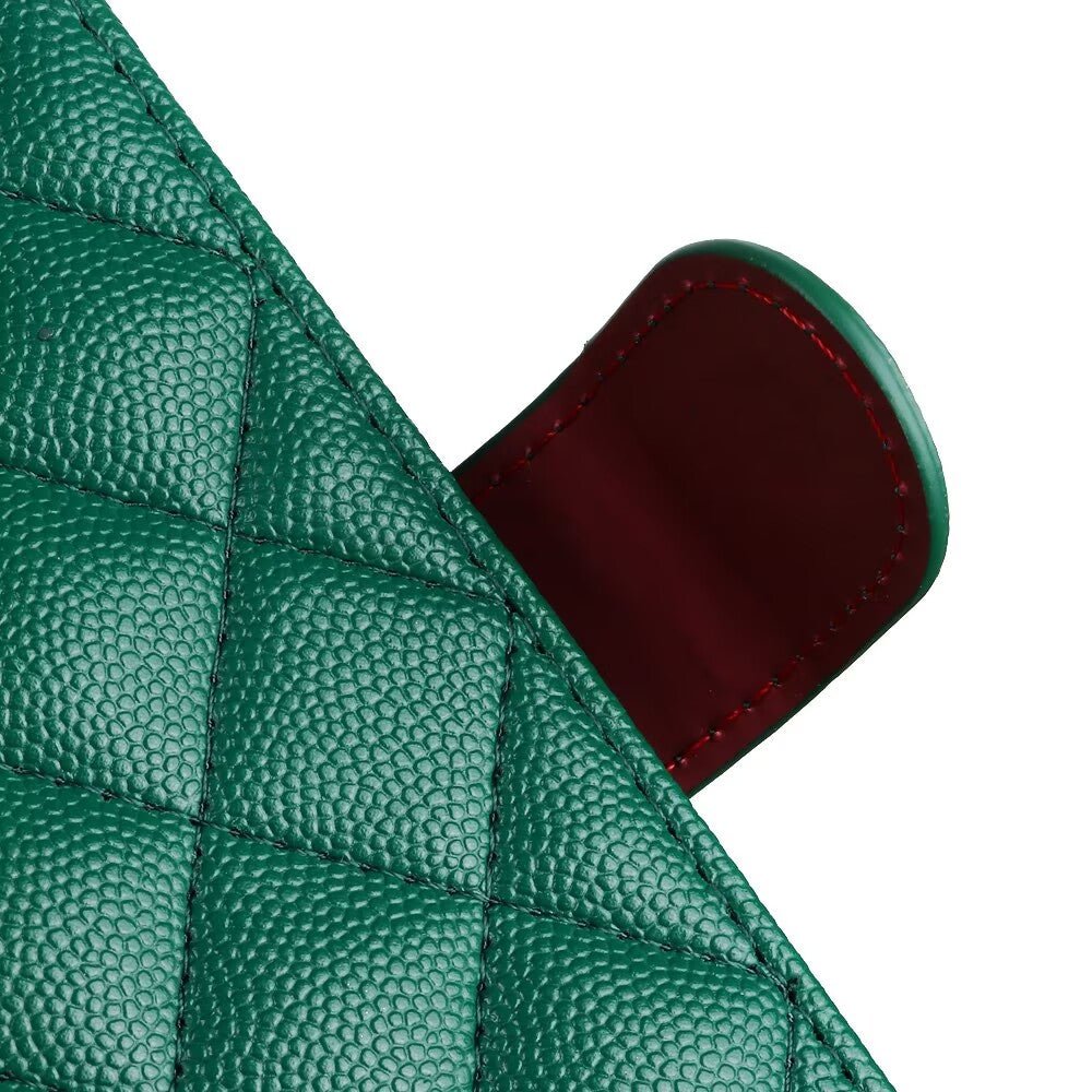 Quilted Leather Wallet Case For iPhone 17/16/15/14/13/12/11 Pro Max Q10 - QuiltedCases