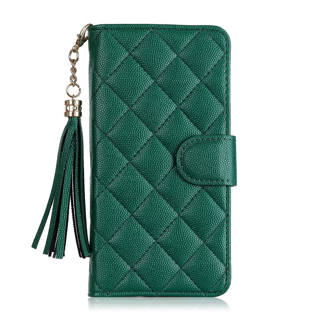 Quilted Leather Wallet Case For iPhone 17/16/15/14/13/12/11 Pro Max Q10 - QuiltedCases