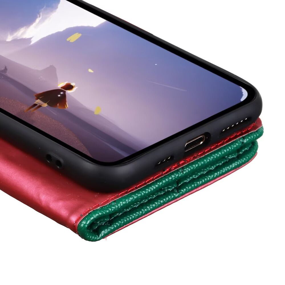 Quilted Leather Wallet Case For iPhone 17/16/15/14/13/12/11 Pro Max Q10 - QuiltedCases
