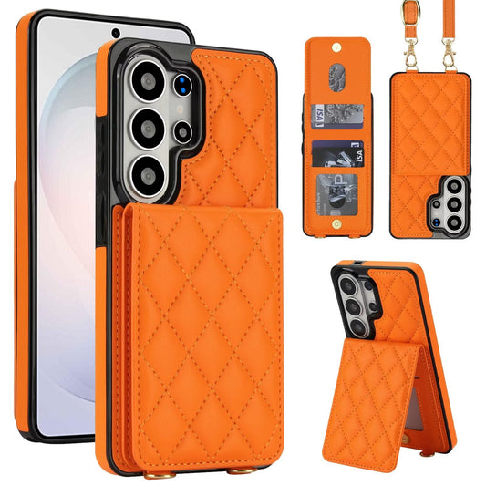 Quilted Leather Wallet Case for Samsung Galaxy S21-S26 Note20 A12-A57 RFID Card Holder Kickstand Crossbody Cover Q42 - QuiltedCases